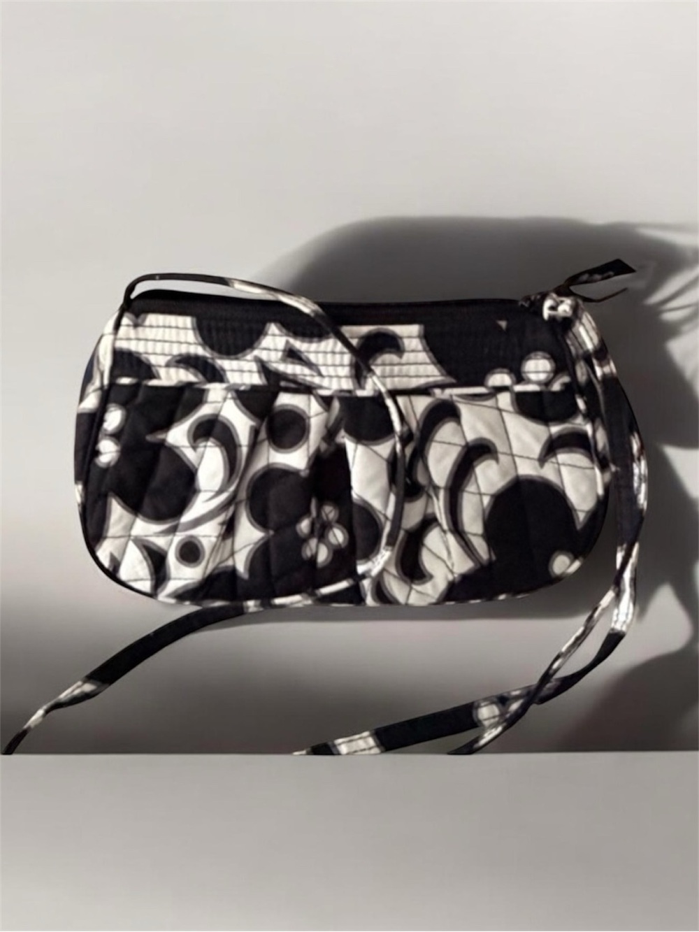 Vera Bradley stylish Black and White Quilted Shoulder Bag